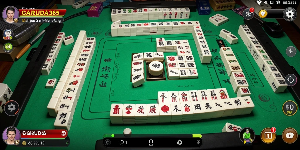 Screenshot utama GARUDA365 menunjukkan gameplay Mahjong yang menarik.