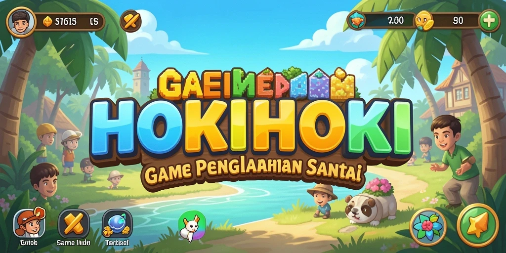 Tampilan gameplay HOKIHOKI yang menarik dan santai.