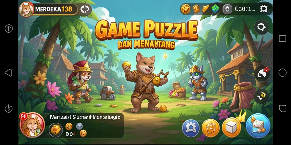 Tampilan gameplay puzzle yang seru dan menantang.