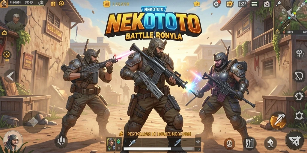 Tampilan gameplay terbaik NEKOTOTO yang mendebarkan di arena Battle Royale.