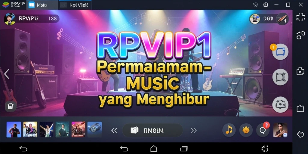 Tampilan gameplay menarik dari aplikasi musik RPVIP1.