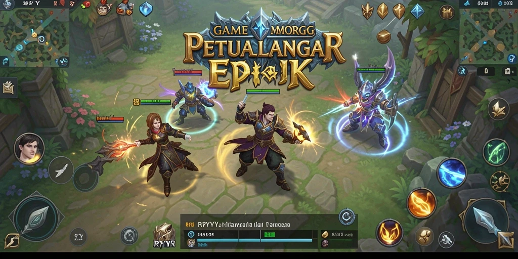 Tampilan gameplay RPYYY menampilkan dunia MMORPG yang luas dan menawan.