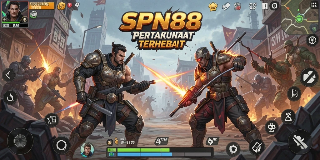 Screenshot gameplay SPN88 yang menunjukkan aksi pertarungan mendebarkan.
